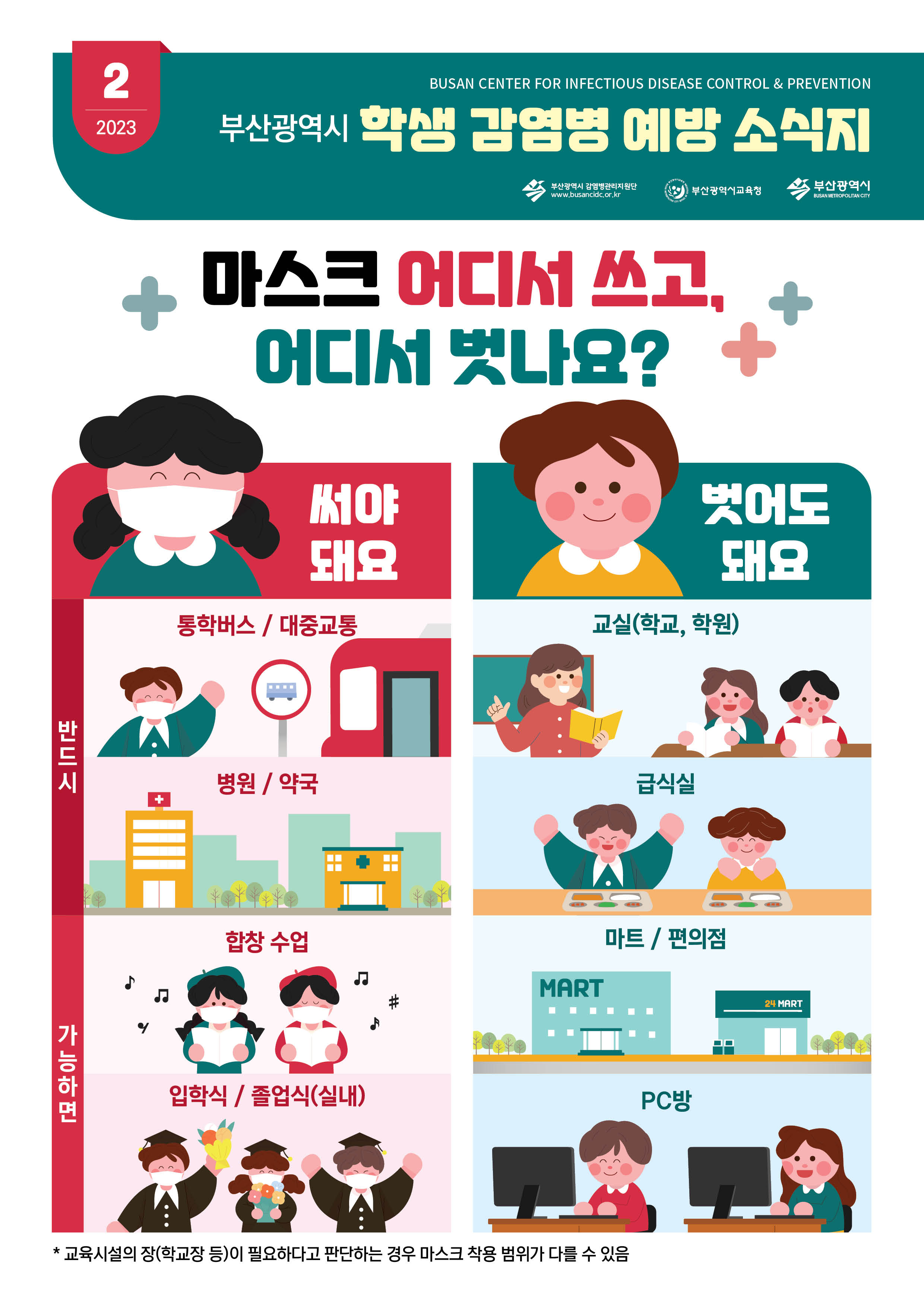 부산광역시 학생 감염병 예방 소식지(2023년 2월호)